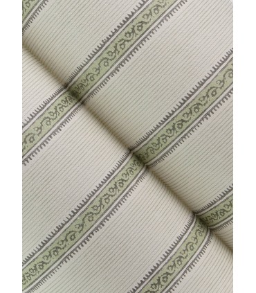 4148-27429 - Mandevilla Green Vine Stripe Wallpaper-Printworks by Chesapeake