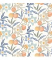 4148-27448 - Passiflora Blue Fruit and Floral Wallpaper-Printworks by Chesapeake
