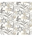 4148-27451 - Passiflora Charcoal Fruit and Floral Wallpaper-Printworks by Chesapeake
