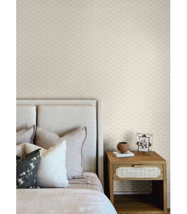 4148-27454 - Phlox Grey Floral Stamp Wallpaper-Printworks by Chesapeake