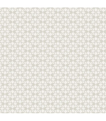 4148-27454 - Phlox Grey Floral Stamp Wallpaper-Printworks by Chesapeake