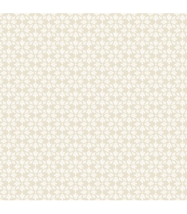 4148-27455 - Phlox Khaki Floral Stamp Wallpaper-Printworks by Chesapeake