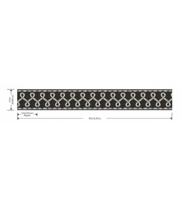 4148-14504 - Scalloped Ribbon Black Trim Wall Border-Printworks by Chesapeake