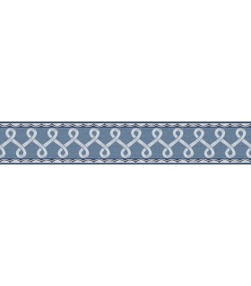 4148-14505 - Scalloped Ribbon Blue Trim Wall Border-Printworks by Chesapeake
