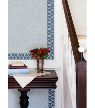 4148-14505 - Scalloped Ribbon Blue Trim Wall Border-Printworks by Chesapeake