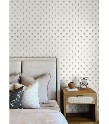 4148-27457 - Surdiva Ivory Floral Fan Wallpaper-Printworks by Chesapeake