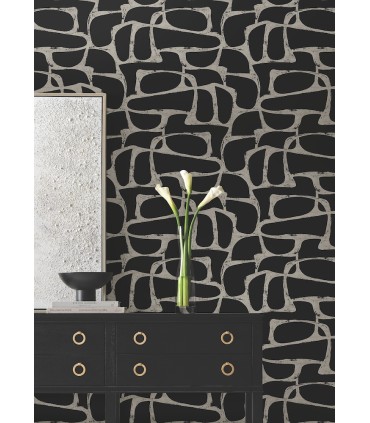 DF3352 - Craftsman Geometric Black Wallpaper-Decadence 2