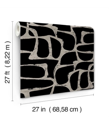 DF3352 - Craftsman Geometric Black Wallpaper-Decadence 2