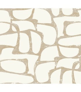 DF3351 - Craftsman Geometric White and Gold Wallpaper-Decadence 2