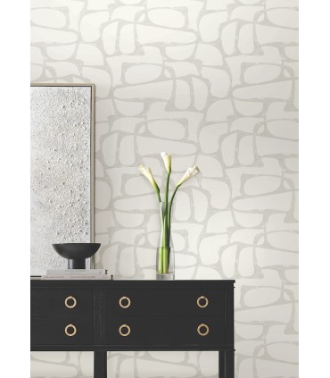 DF3353 - Craftsman Geometric White and Soft Grey Wallpaper-Decadence 2