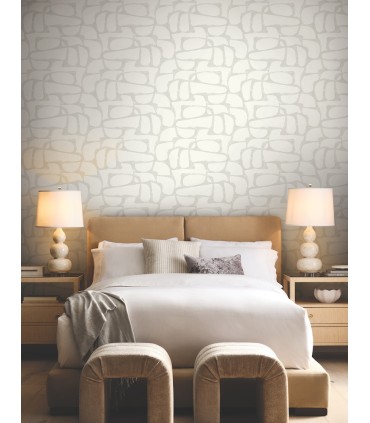 DF3353 - Craftsman Geometric White and Soft Grey Wallpaper-Decadence 2