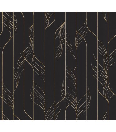 DF3305 - Elemental Thread Black & Gold Wallpaper-Decadence 2