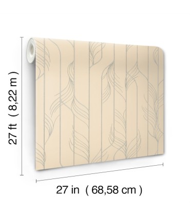 DF3303 - Elemental Thread Neutral Pearl & Silver Wallpaper-Decadence 2