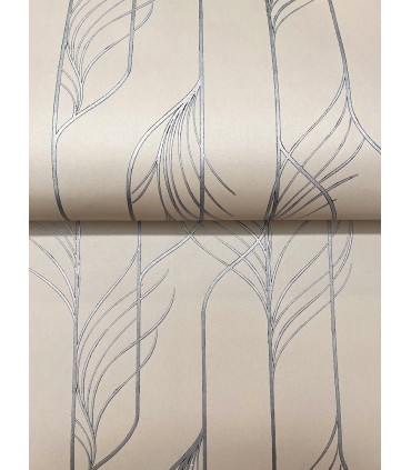 DF3303 - Elemental Thread Neutral Pearl & Silver Wallpaper-Decadence 2