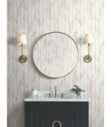 DF3301 - Elemental Thread White & Gold Wallpaper-Decadence 2