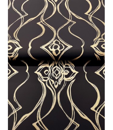 DF3371 - Pirouette Black & Gold Wallpaper-Decadence 2
