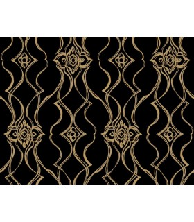 DF3371 - Pirouette Black & Gold Wallpaper-Decadence 2