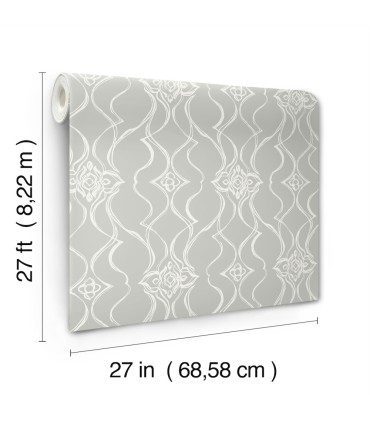 DF3374 - Pirouette Grey Wallpaper-Decadence 2