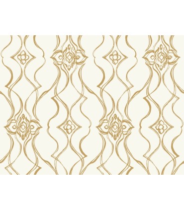 DF3372 - Pirouette White & Gold Wallpaper-Decadence 2