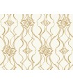 DF3372 - Pirouette White & Gold Wallpaper-Decadence 2