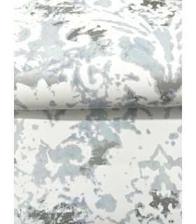 DF3335 - Velvet Crush Damask Blue & Pearl Wallpaper-Decadence 2