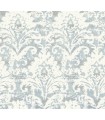 DF3335 - Velvet Crush Damask Blue & Pearl Wallpaper-Decadence 2