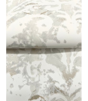 DF3334 - Velvet Crush Damask Cream & Pearl Wallpaper-Decadence 2