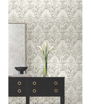 DF3333 - Velvet Crush Damask Neutral & Pearl Wallpaper-Decadence 2
