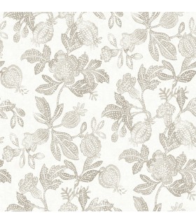 4172-27493 - Beach Rose Neutral Floral Fruits Wallpaper-Sea Salt by A Street