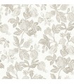 4172-27493 - Beach Rose Neutral Floral Fruits Wallpaper-Sea Salt by A Street