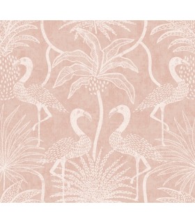 4172-82007 - Biscayne Coral Flamingo Beach Wallpaper-Sea Salt by A Street