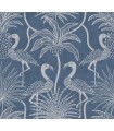 4172-82006 - Biscayne Navy Flamingo Beach Wallpaper-Sea Salt by A Street