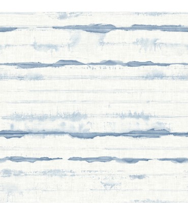 4172-27516 - Destin Blue Stripe Wallpaper-Sea Salt by A Street