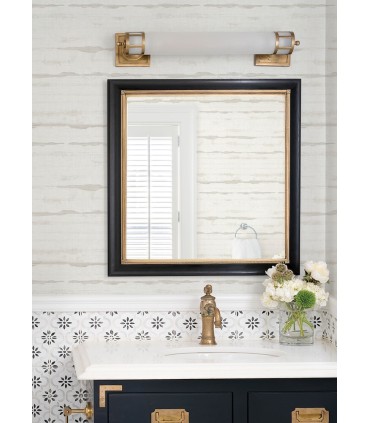 4172-27517 - Destin Dove Stripe Wallpaper-Sea Salt by A Street