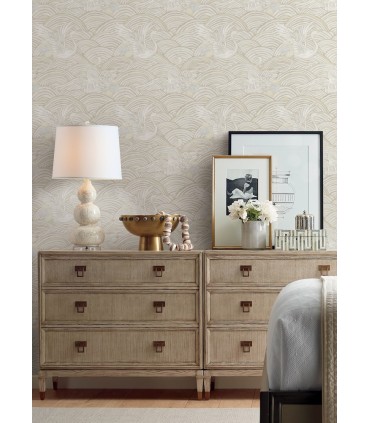 4172-27499 - Egret Neutral Tidal Dance Wallpaper-Sea Salt by A Street