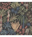 4172-27483 - Everglades Black Botanical Wallpaper-Sea Salt by A Street