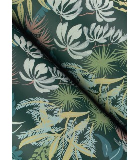 4172-27480 - Everglades Dark Green Botanical Wallpaper-Sea Salt by A Street