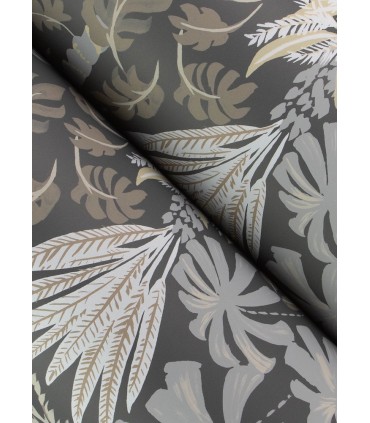 4172-27481 - Everglades Grey Botanical Wallpaper-Sea Salt by A Street