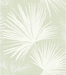 4172-27490 - Hatteras Light Green Palms Wallpaper-Sea Salt by A Street