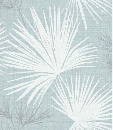 4172-27491 - Hatteras Sky Blue Palms Wallpaper-Sea Salt by A Street