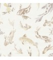 4172-27501 - Koi Metallic Fish Wallpaper-Sea Salt by A Street