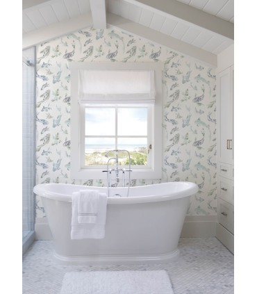 4172-27502 - Koi Seafoam Fish Wallpaper-Sea Salt by A Street