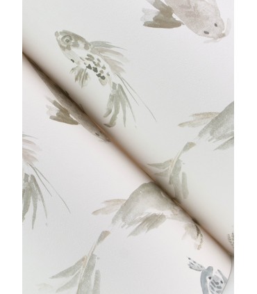 4172-27503 - Koi Stone Fish Wallpaper-Sea Salt by A Street