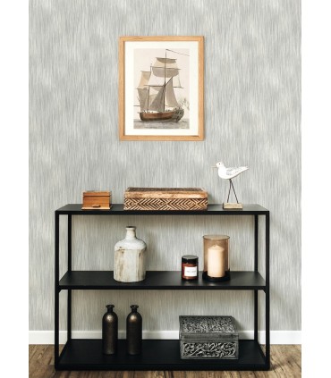 4172-27521 - Largo Grey Striated Wallpaper-Sea Salt by A Street