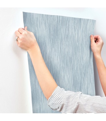 4172-27523 - Largo Sky Blue Striated Wallpaper-Sea Salt by A Street