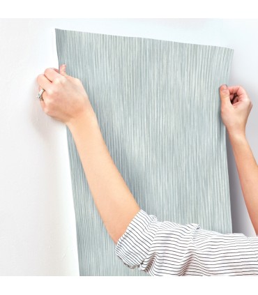 4172-27522 - Largo Turquoise Striated Wallpaper-Sea Salt by A Street