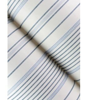 4172-27484 - Navarres Stripe Blue Faux Linen Wallpaper-Sea Salt by A Street