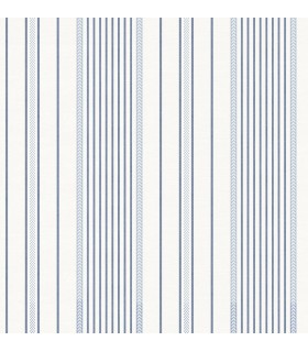 4172-27484 - Navarres Stripe Blue Faux Linen Wallpaper-Sea Salt by A Street