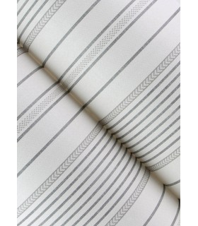 4172-27486 - Navarres Stripe Charcoal Faux Linen Wallpaper-Sea Salt by A Street