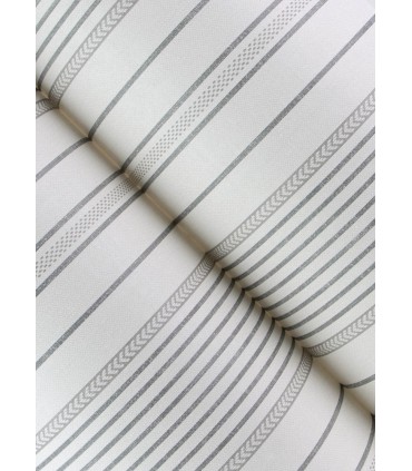 4172-27486 - Navarres Stripe Charcoal Faux Linen Wallpaper-Sea Salt by A Street